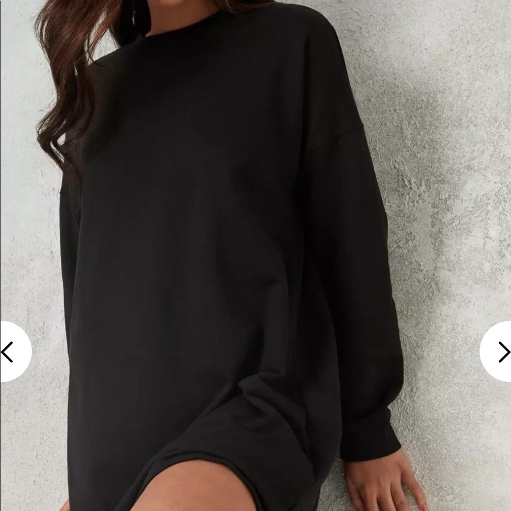 Missguided Oversized Basic Loopback Sweater Dress